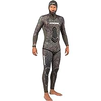 Freediving Camouflage Adult 2-PC Wetsuit - Open-Cell Comfortable Neoprene - Seppia: Designed in Italy by Cressi, Quality Since 1946