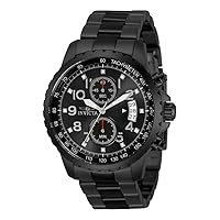 Invicta Men's 13787 Specialty Chronograph Black Dial Black Ion-Plated Stainless Steel Watch