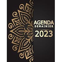 Agenda Semainier 2023: Planner de bureau grand format (A4) 2 pages par semaine - avec planification mensuelle pour usage Personnel et Professionnel (French Edition)