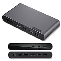 Lenovo Docking Station USB-C Universal Business Dock – Dual Display (1 DP 1.4 & 1 HDMI 2.0) – 65W Charging for Laptop (90W Power Adapter Included) – 3X USB-A & 2X USB-C Ports – Windows Compatible