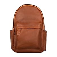 Stay Deer 100% Original Leather Laptop Backpack / Travel Backpack, College Backpack, (W37cm x H45cm x D14cm. Extendable Back Straps: L37cm-70cm.) (Vintage Brown)
