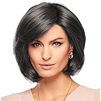 Gabor Curves Ahead Chin-Length Layered Wig by Hairuwear, Average Size CapGL44-51 Sugared Charcoal