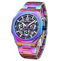 Mini Focus Stainless Steel Watches for Men Fashion Sport Chronograph Watch Men's Luxury Luminous Quartz Wrist Watch