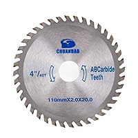 4 inch 40 Tooth Wood Cutting Disc Carbide Tipped Circular Saw Blade for Cutting Hard & Soft Wood with 3/4inch Arbor