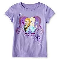 Disney Frozen Purple T shirt Size 7/8 Elsa Anna