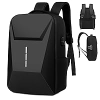 Hardshell Mens Laptop Backpack,Waterproof Travel Backpacks Fit 15.6 Inch Anti-theft TSA Daypack with USB Charging Port