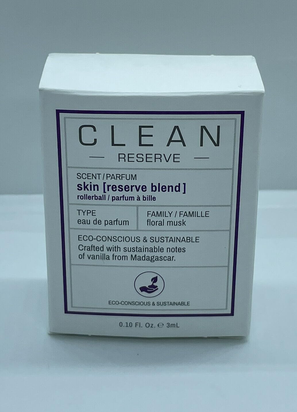 dcv NEW NIB Clean Reserve Skin Eau De Parfum 0.1oz/3ml EDP Rollerball