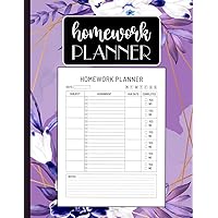 Homework Planner: Undated Assignment Tracker For College, middle & high School Students