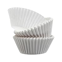 Baking Cups, Greaseproof Cupcake Muffin Liners, Non-Stick for Easy Removal and Easy Serving of Baked Treats, Pack of 50 Standard Size, White