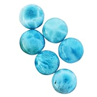 ABC Jewelry Mart 3MM Round Shape Lot of 10 Pcs AAAA+ Quality Dominican Sky Blue Larimar Cabochons, Jewelry Gemstone