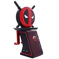 Exquisite Gaming Cable Guys LED Ikons: Marvel Deadpool - Charging Phone & Controller Holder - Light Up Gaming Controller / Mobile Phone / Device Charging Holder, Includes 4' Charging Cable