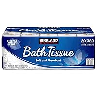 Bath Tissue, 2-Ply, 380 Sheets, 30 Rolls