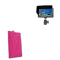 BoxWave Case Compatible with GyroVu GVM-5004HRM - Velvet Pouch, Soft Velour Fabric Bag Sleeve with Drawstring - Cosmo Pink