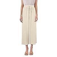 Hat and Beyond Womens Premium Soft Linen Shorts & Pants Relaxed Fit Comfort Wear Boho Beach Coverup Style