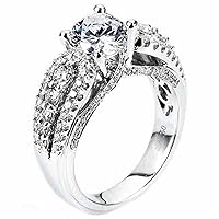 1.92 Carat Brilliant Round Cut Diamond Engagement Ring