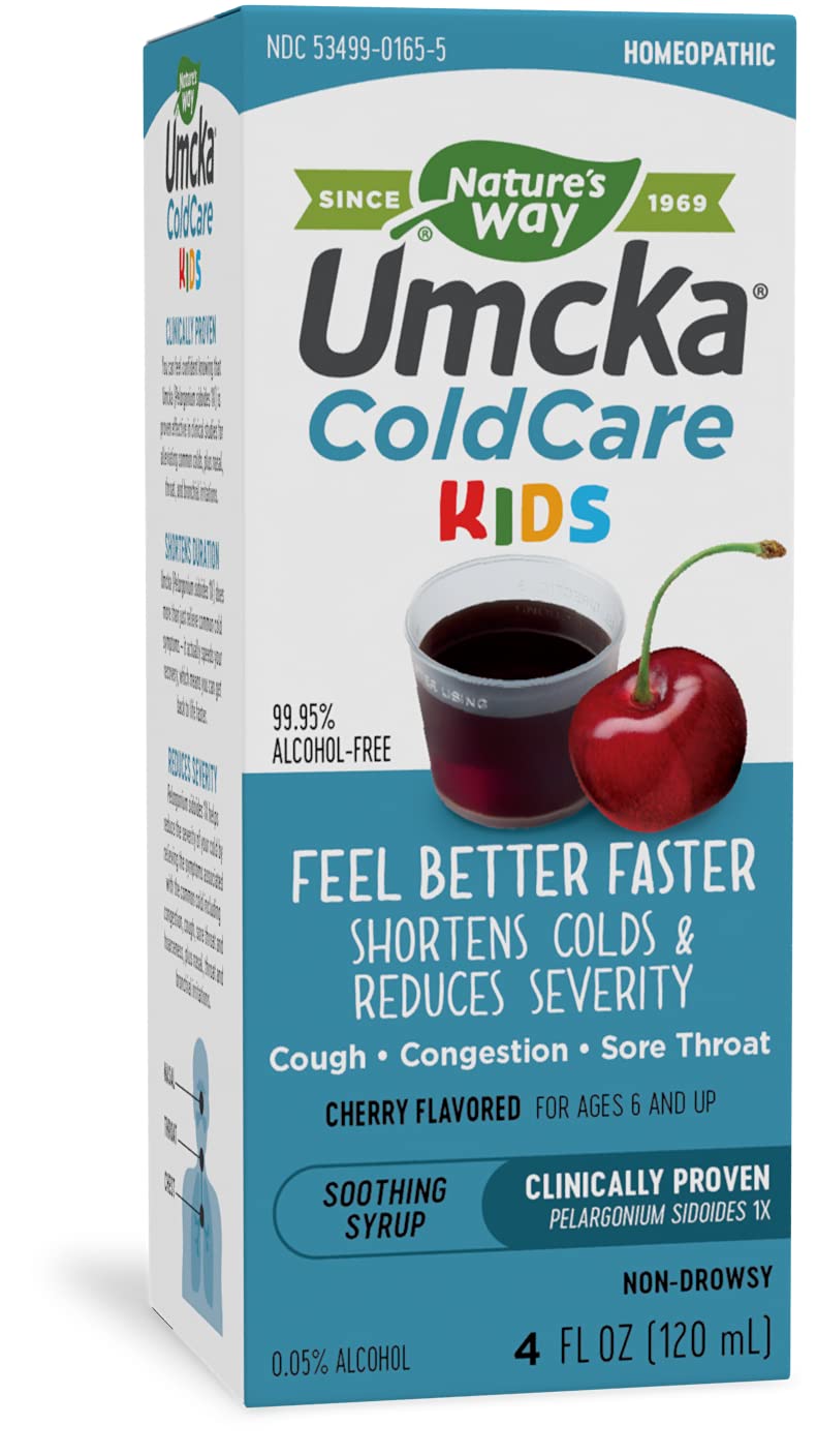 Nature's Way Umcka ColdCare Children's Cherry Syrup, Kids 6+, 4 Oz