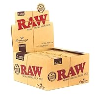 Raw Classic Connoisseur King Size Slim with Tips Rolling Paper Full Box of 24 Packs