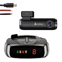 Cobra RAD 380 Laser Radar Detector & SC100 Smart Dash Cam + 2.5A Micro USB Hardwire Kit for Dash Cams: Long Range Front and Rear Detection, DSP, Full HD 1080P Resolution, Built-in WiFi & GPS