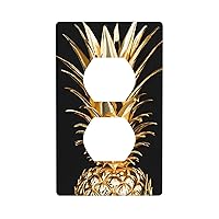 (Gold Pineapple) Modern Wall Panel, Switch Cover, Decorative Socket Cover For Socket Light Switch, Switch Cover, Wall Panel.