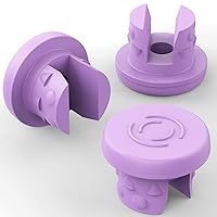 20mm Butyl Rubber Stopper Two Legs Caps for Lyophilization Freeze Drying Glass Bottle 100pcs/pk by Biomed Solutions (Purple)