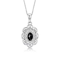Flower Necklace with Gemstones, Diamonds & 18