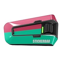 Headsets Decal Protection Cover Sticker x2 TT002 Pink Green Compatible with Cardo Packtalk Edge
