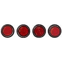 Chris Products CH4R Red Motorcycle Mini License Plate Reflector, 4 Pack