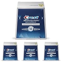 Crest 3D White Professional Effects Whitestrips Teeth Whitening Strips Kit (Pack of 4)