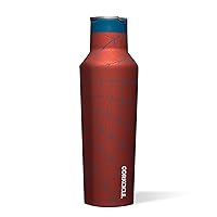 Corkcicle Marvel Spiderman, Insulated Canteen Travel Water Bottle, Triple Insulated Stainless Steel, Keeps Beverages Cold for 25 Hours or Warm for 12 Hours, BPA-Free, 20 oz