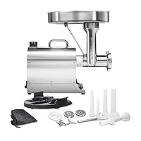 Weston Pro Series Electric Meat Grinder 7 Sausage Stuffer, Commercial Grade, 1500 Watts, 2 HP, 21lbs. Per Minute, Heavy Duty Stainless Steel (10-3201-W)