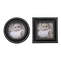 3x3 Small Picture Frames Vintage Picture Frames 3x3 Antique Mini Picture Frames Ornate Picture Frames Collage, Black and Gold
