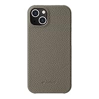 Back Snap Series Lai Chee Pattern Premium Leather Snap Cover Case for Apple iPhone 13 Mini Gray Lai Chee Pattern