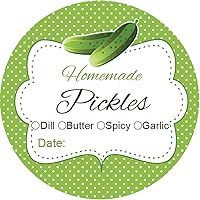 1.9 Inch Round Canning Jar Labels Set of 60 Labels (Pickles)