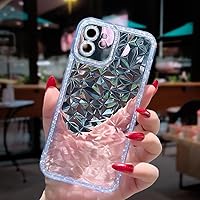 FORLUZ Crystal Glitter Diamond Pattern Phone Case for iPhone 13 12 11 Pro Max X XR XS Max 14 Pro Transparent Shockproof Soft Back Cover,Blue,for iPhone 13Pro Max