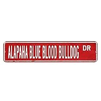 Alapaha Blue Blood Bulldog Signs Alapaha Blue Blood BullDog Lover Alapaha Blue Blood Bull Custom Street Sign Decor Dog Retro Wall Art Metal Art Wall Hanger Home Decor Wall Decor Dog owner Gift
