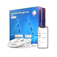 Smart LED Strip Lights, 32.8ft WiFi RGB Strip, Works with Apple HomeKit, Siri, Alexa&Google and SmartThings, App Control, Color Changing Lights Strip for Room, Party, Festivals, Cuttable