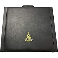 Masonic Regalia MM/WM and Provincial Past Master Masonic Briefcase with Yellow Embroidery Apron Freemason Briefcase