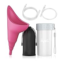 Female Urination Device,Portable Reusable Urinal Funnel with 10