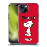 Head Case Designs Officially Licensed Peanuts Snoopy Characters Soft Gel Case Compatible with Apple iPhone 15