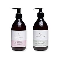 Shampoo and Conditioner Duo Set for Curly, Coily and Wavy Hair, Vegan, Sulphate Free, 2 x 10.14 fl oz, Natural Ingredients