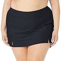 Maxine Of Hollywood Women's Plus-Size Side Slit Swim Skirt Swimsuit