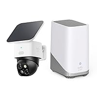 eufy Security SoloCam S340 with HomeBase 3, Solar Security Camera, Wireless Outdoor Camera, 360° Surveillance, No Blind Spots, 2.4 GHz Wi-Fi, No Monthly Fee, HomeBase S380 Compatible