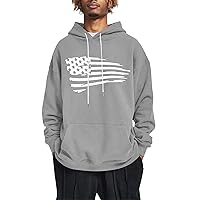 Men's Fashion Hoodies & Sweatshirts USA FLAG Patriotic Graphic Hoodies Pocket Lightweight Long Sleeve Sweatshirts