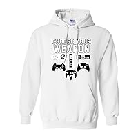 City Shirts Choose Your Weapon Gaming Console Gamer Funny DT Sweatshirt Hoodie