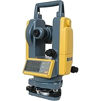 DET-2 Digital Electronic Theodolite, Construction Surveying Equipment Set, Rechargeable and Alkaline Batteries, Carry Case