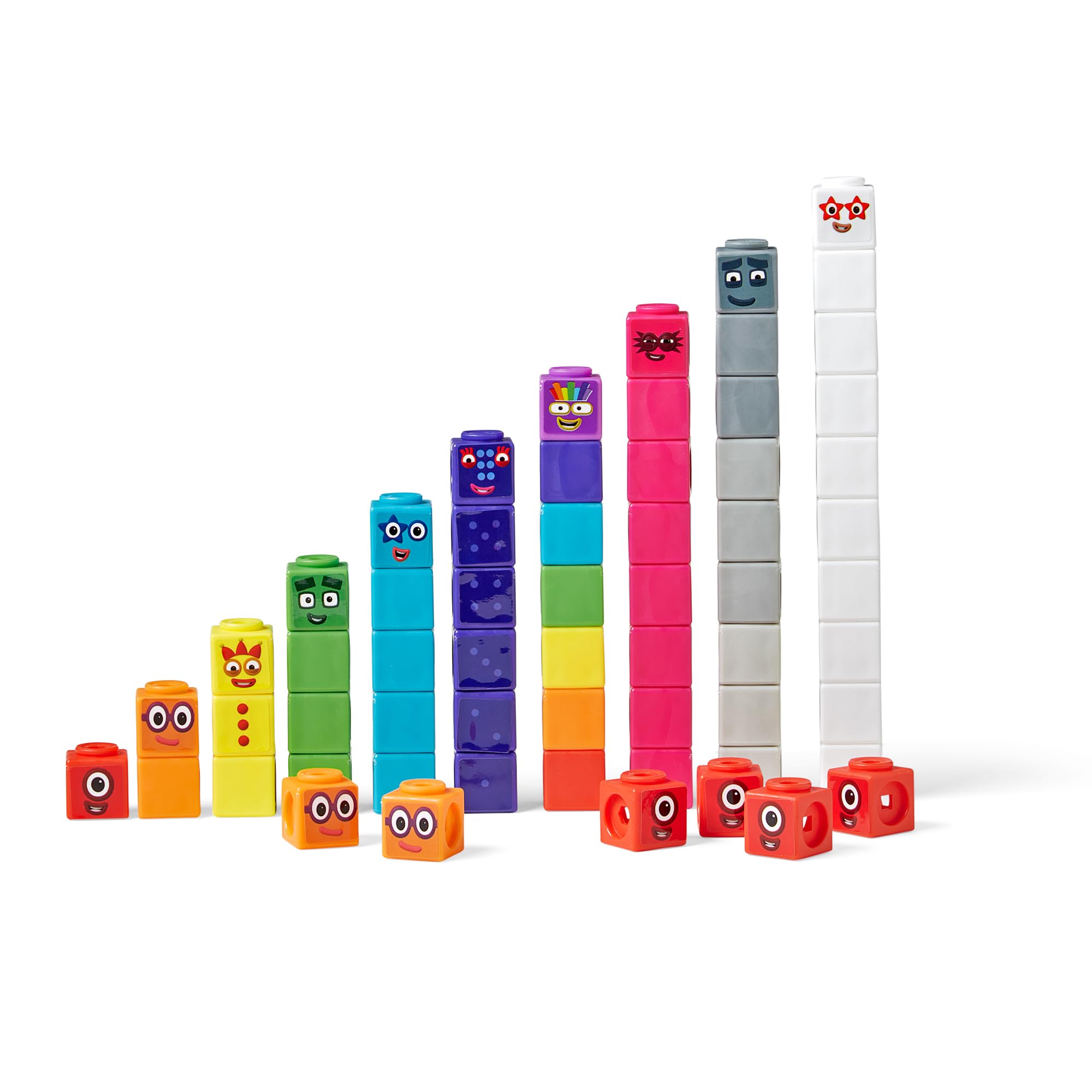 hand2mind Numberblocks Blockzee Balance Activity Set, 61 MathLink Cubes, Balance Scale for Kids, Addition and Subtraction Math Learning Toys, Counting Toys, Preschool Educational Toys for Kids