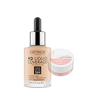 Catrice | HD Liquid Coverage Foundation 08 & Under Eye Brightener 10 Light Rose | Full Coverage Makeup | Vegan & Cruelty Free