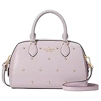 Kate spade New York Women's Madison Saffiano Studded Faux Pearls Duffle Crossbody Bag, Lilac