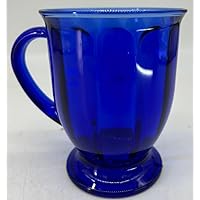 Latte Coffee Mug - Cobalt Blue Glass