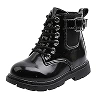 Boys And Girls Waterpoor Ankle Boots Short Boots Leather Shoes Toddler Boots High Heel Boots for Kids